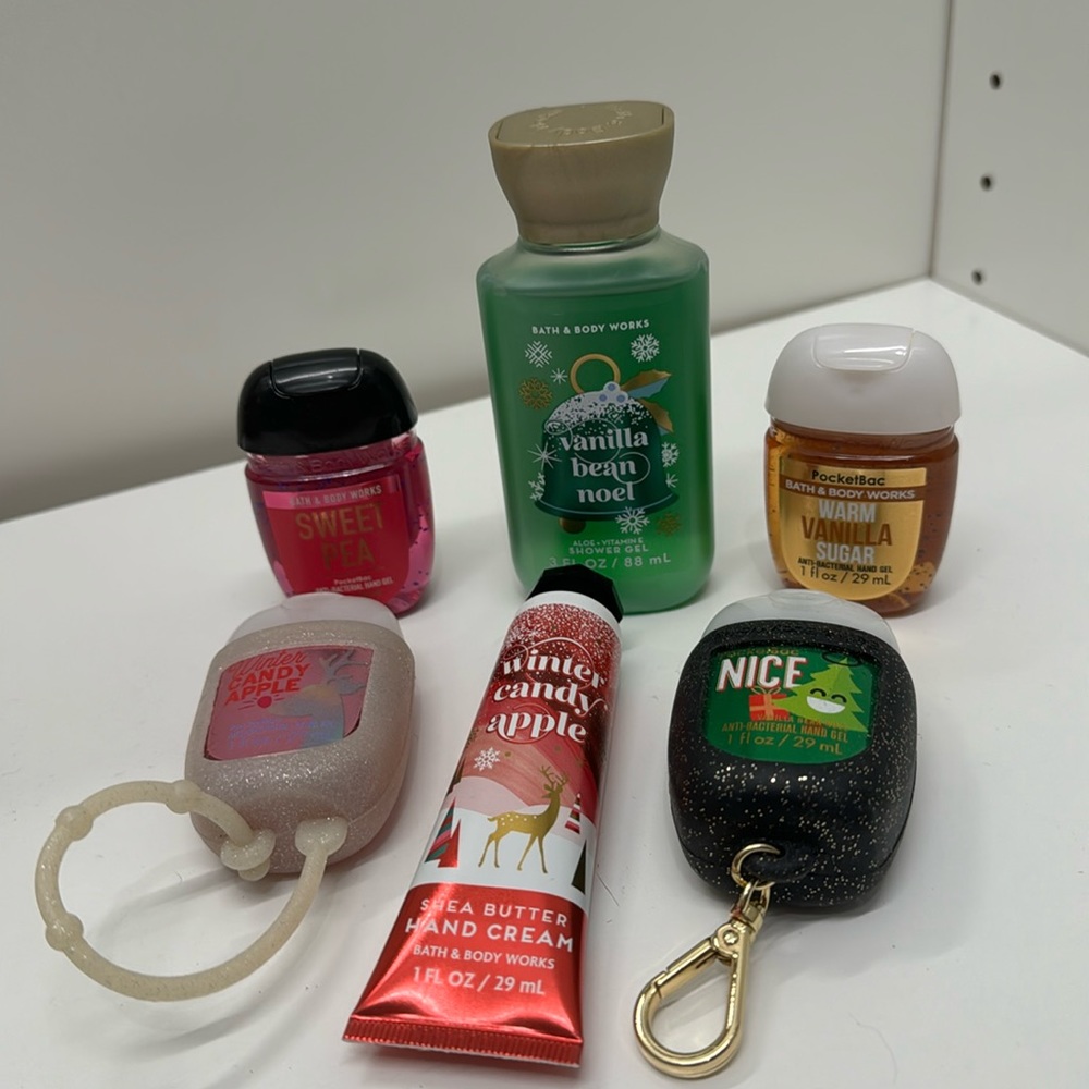 Bath & Body Works Travel Lotion, Shower Gel & Hand Sanitizers Holiday Scents